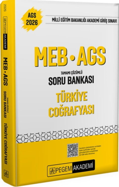 2026 MEB AGS Türkiye Coğrafyası Tamamı Çözümlü Soru Bankası Pegem Yayınları