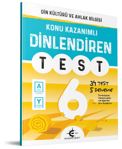6. Sınıf Konu Kazanımlı Dinlendiren Test 34 test 5 Deneme Din Kültürü ve Ahlak Bilgisi Eker Test Zeta Fotokopi