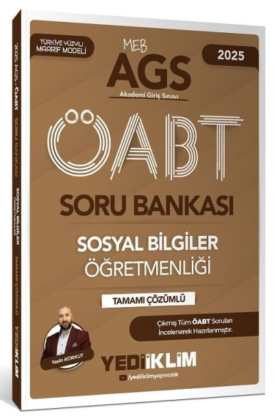 2025 ÖABT Sosyal Bilgiler Öğretmenliği Soru Bankası Çözümlü Yediiklim Yayınları Zeta Fotokopi