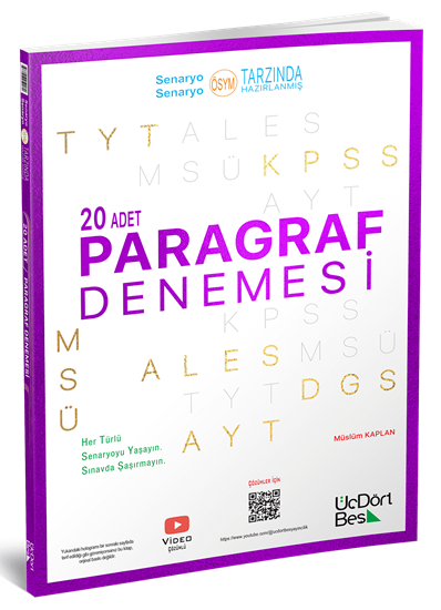 20 li Paragraf Deneme Üç Dört Beş Yayınları Zeta Fotokopi