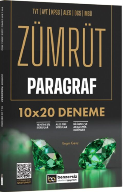 Zümrüt Paragraf 10x20 Deneme Benzersiz Akademi Yayınları Zeta Fotokopi