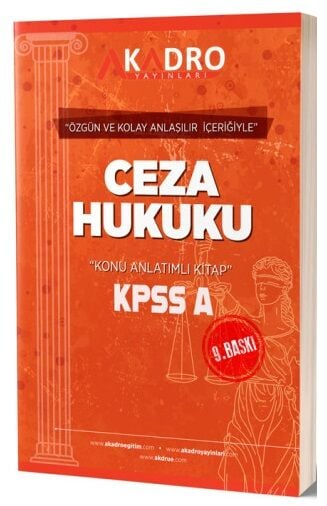 A Kadro Yayınları KPSS A Grubu Ceza Hukuku Konu Anlatımlı Zeta Fotokopi