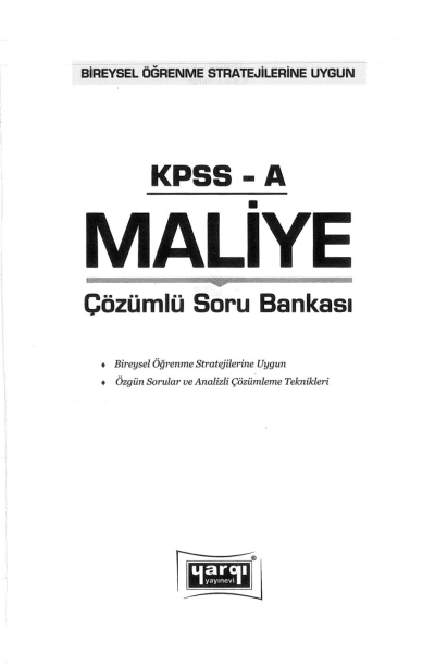 MALİYE ÇÖZÜMLÜ SORU BANKASI Zeta Fotokopi