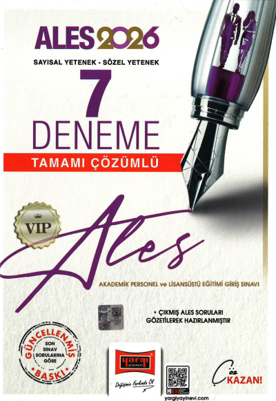 2026 ALES VIP Sayısal Sözel Yetenek Tamamı Çözümlü 7 Deneme Yargı Yayınları Zeta Fotokopi