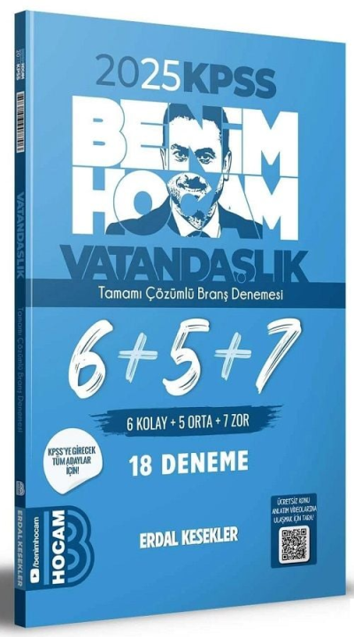 Benim Hocam Yayınları 2025 KPSS Vatandaşlık Tamamı Çözümlü 6+5+7 Deneme Zeta Fotokopi