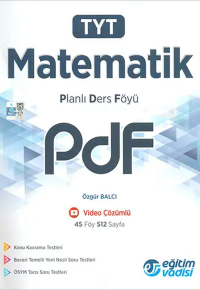 TYT Matematik PDF Planlı Ders Föyü Video Çözümlü Eğitim Vadisi Yayınları