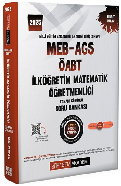 2025 MEB-AGS-ÖABT İlköğretim Matematik Öğretmenliği Tamamı Çözümlü Soru Bankası Pegem Akademi Yayıncılık Zeta Fotokopi