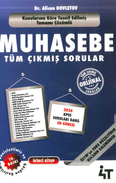 4T Yayınları Muhasebe Çıkmış Sorular 2. Kitap Alican Dovletov Zeta Fotokopi