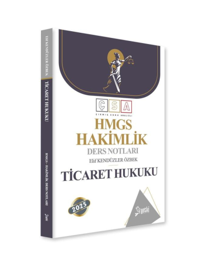 Çıkmış Soru Analizli Ticaret Hukuku Hakimlik Ders Notları Yetki Yayınları Zeta Fotokopi
