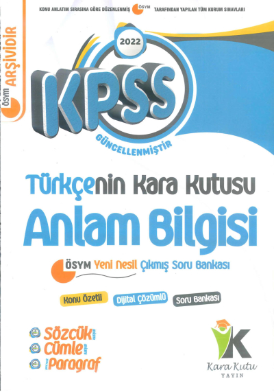 TÜRKÇENİN KARA KUTUSU ANLAM BİLGİSİ KONU ÖZETLİ ÇIKMIŞ SORULAR Zeta Fotokopi