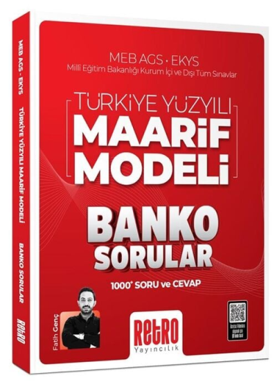 2026 MEB AGS EKYS Türkiye Yüzyılı Maarif Modeli Banko Sorular 1000 Soru ve Cevap Retro Yayıncılık Zeta Fotokopi