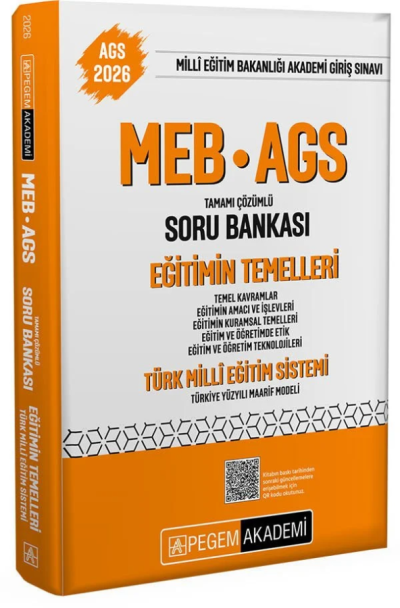 2026 MEB-AGS Eğitimin Temelleri ve Türk Milli Eğitim Sistemi Soru Bankası Çözümlü Pegem Akademi Yayınları Zeta Fotokopi