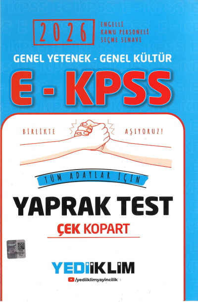 2026 E-KPSS Genel Kültür Genel Yetenek Tüm Adaylar İçin Çek Kopart Yaprak Test Yediiklim Yayınları Zeta Fotokopi