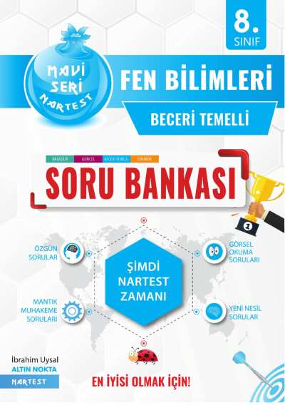 8. Sınıf Fen Bilimleri Mavi Soru Bankası Nartest Yayınları Zeta Fotokopi