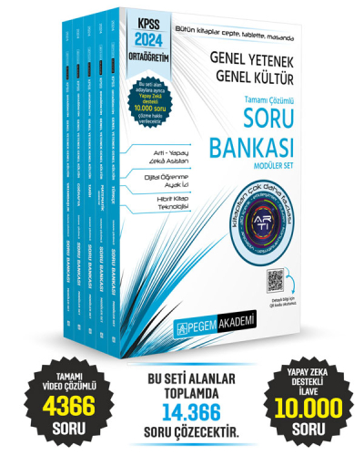 2024 KPSS Lise Ortaöğretim MATEMATİK Soru Bankası Çözümlü Modüler Set Zeta Fotokopi