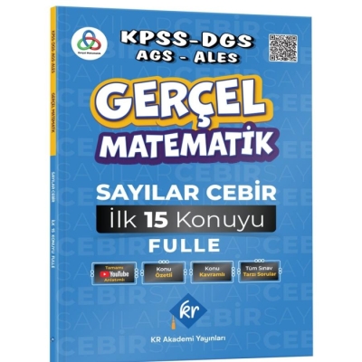Gerçel Matematik Sayılar Cebir İlk 15 Konuyu Garantile Konu Özetli Soru Bankası Çözümlü KR Akademi Zeta Fotokopi