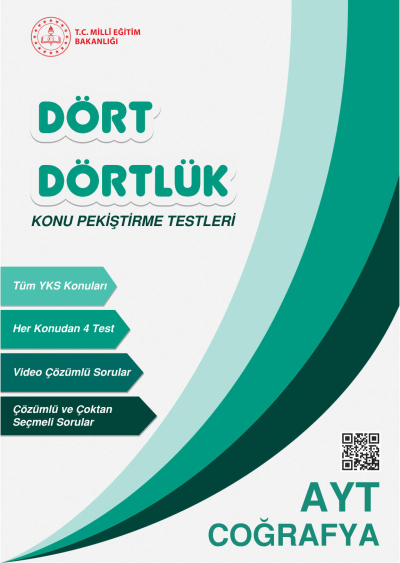 Dört Dörtlük Konu Pekiştirme Testleri AYT Coğrafya Zeta Fotokopi