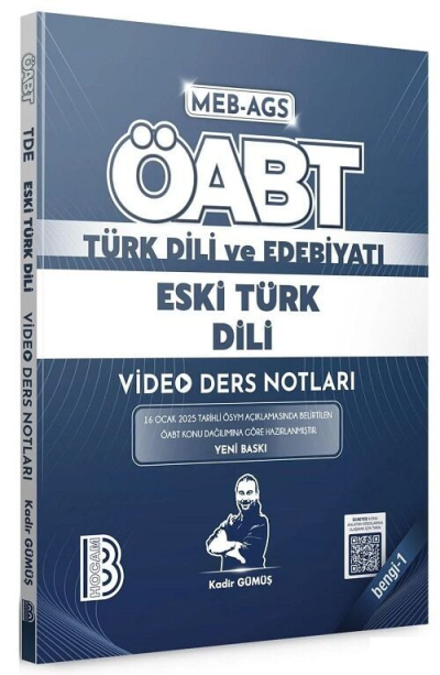 2025 ÖABT MEB-AGS Türk Dili ve Edebiyatı Eski Türk Dili Video Ders Notları Bengi-1 Benim Hocam Yayınları Zeta Fotokopi