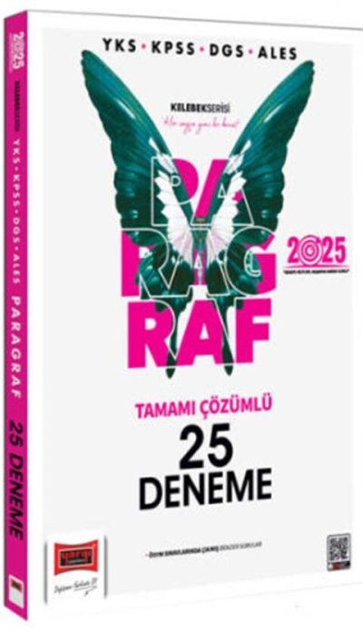 2025 YKS KPSS ALES DGS Kelebek Serisi Tamamı Çözümlü Paragraf 25 Deneme Yediiklim Yayınları Zeta Fotokopi