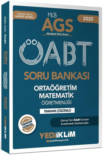 2025 MEB AGS ÖABT Ortaöğretim Matematik Öğretmenliği Tamamı Çözümlü Soru Bankası Yediiklim Yayınları Zeta Fotokopi