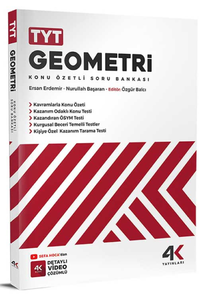 TYT Geometri Konu Özetli Soru Bankası 4K Yayınları Zeta Fotokopi