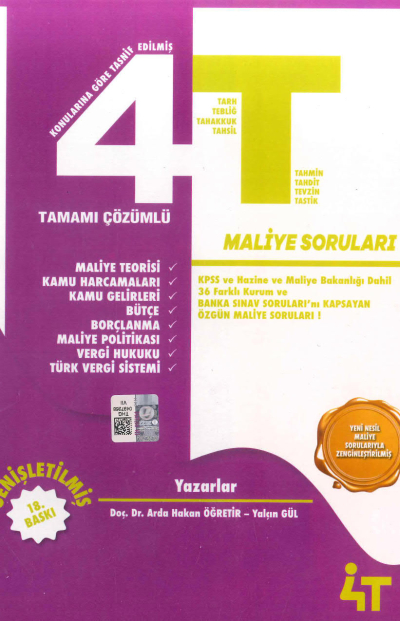 Maliye Soruları 4T Yayınevi Zeta Fotokopi