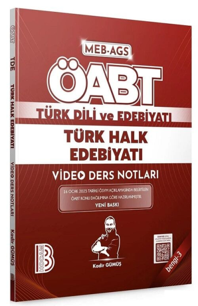 2025 ÖABT MEB-AGS Türk Dili ve Edebiyatı Türk Halk Edebiyatı Video Ders Notları Bengi-3 Kadir Gümüş Benim Hocam Yayınları Zeta Fotokopi