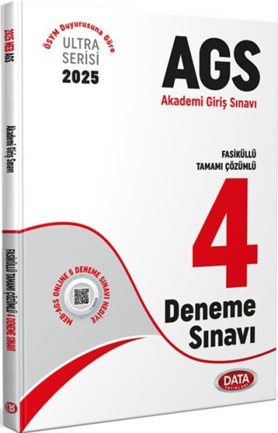 2025 MEB AGS Fasiküllü Tamamı Çözümlü 4 Deneme Sınavı Data Yayınları Zeta Fotokopi