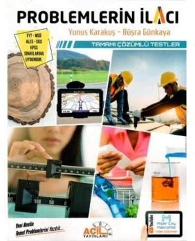 YKS TYT MSÜ KPSS Problemlerin İlacı Tamamı Çözümlü Testler Acil Yayınları Zeta Fotokopi