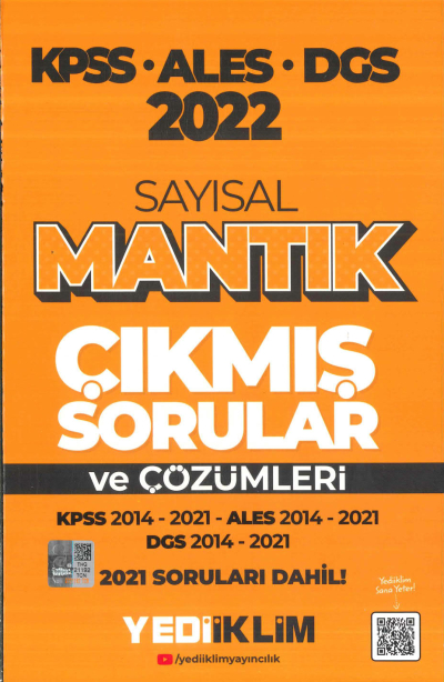 KPSS ALES DGS SAYISAL MANTIK 2014-2021 ÇÖZÜMLÜ ÇIKMIŞ SORULAR Zeta Fotokopi
