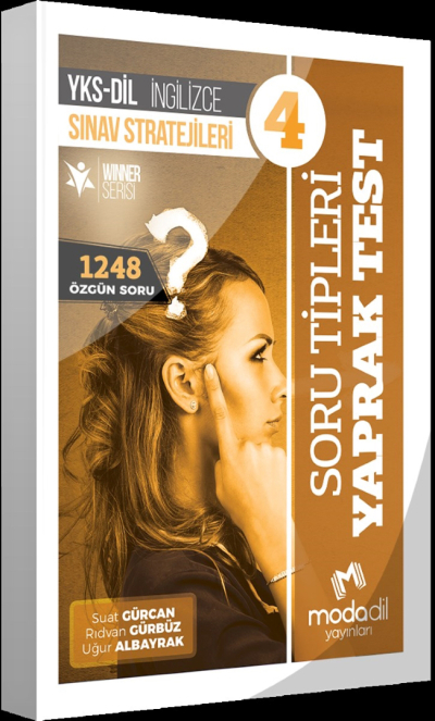 SORU TİPLERİ YAPRAK TEST YSK-DİL İNGİLİZCE SINAV STRATEJİLERİ 4 WINNER SERİSİ 1248 ÖZGÜN SORU Zeta Fotokopi