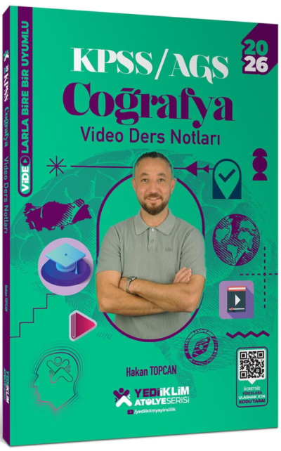 2026 KPSS Coğrafya Atölye Video Ders Notları Yediiklim Yayınları Zeta Fotokopi
