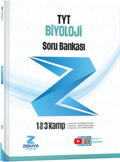 Biosem TYT Biyoloji 1 Kitap 3 Kamp Soru Bankası Zeduva Yayınları Zeta Fotokopi
