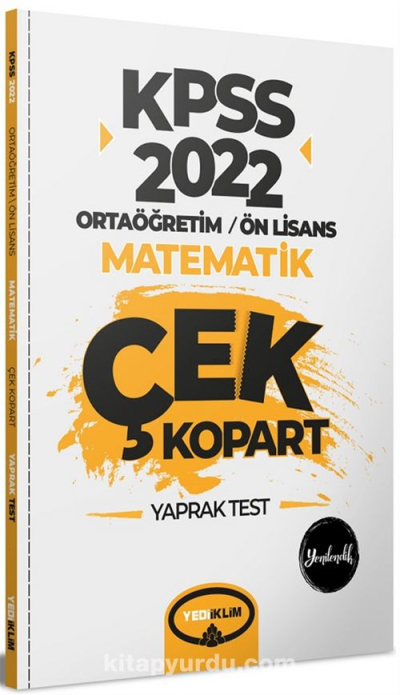 KPSS Ortaöğretim Ön Lisans Genel Yetenek Genel Kültür Matematik Çek Kopart Yaprak Test Zeta Fotokopi