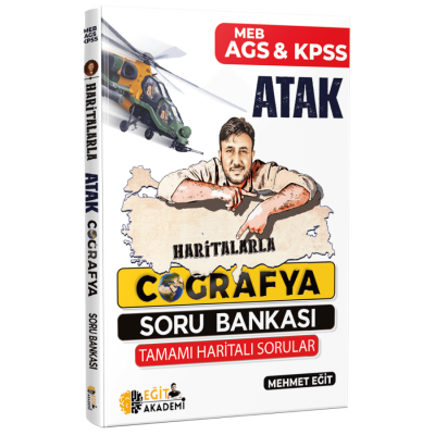 2025 MEB AGS KPSS Haritalarla Atak Coğrafya Soru Bankası Eğit Akademi Zeta Fotokopi