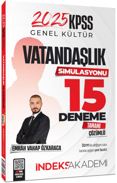 2025 KPSS Vatandaşlık Simülasyonu 15 Deneme Çözümlü İndeks Akademi Zeta Fotokopi