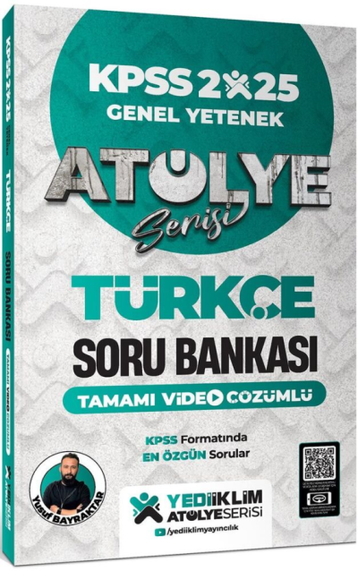 2025 KPSS Genel Yetenek Atölye Serisi Türkçe Tamamı Video Çözümlü Soru Bankası Yediiklim Yayınları Zeta Fotokopi