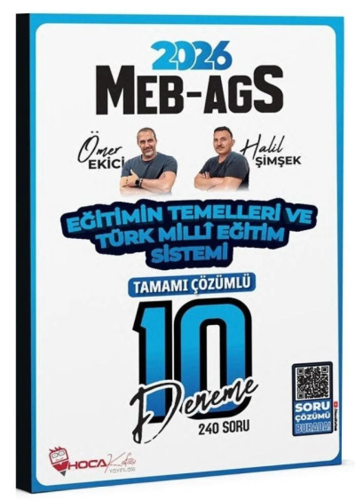 2026 MEB-AGS Eğitimin Temelleri ve Türk Milli Eğitim Sistemi 10 Deneme Çözümlü Hoca Kafası Yayınları Zeta Fotokopi