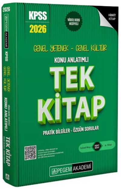 2026 KPSS Genel Yetenek Genel Kültür Konu Anlatımlı Tek Kitap Pegem Akademi Yayınları Zeta Fotokopi