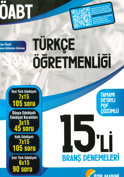 ÖABT TÜRKÇE 15'Lİ BRANŞ DENEMELERİ ÇÖZÜMLÜ Zeta Fotokopi