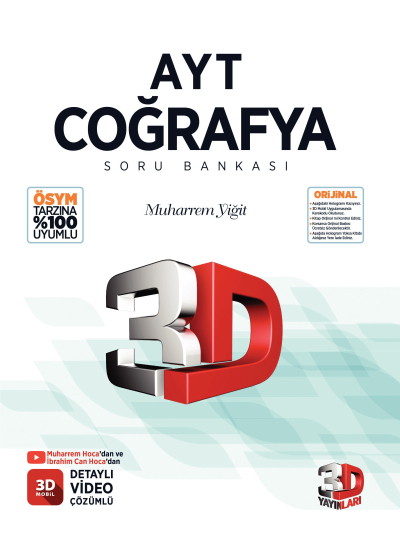 3D AYT Coğrafya Soru Bankası Zeta Fotokopi