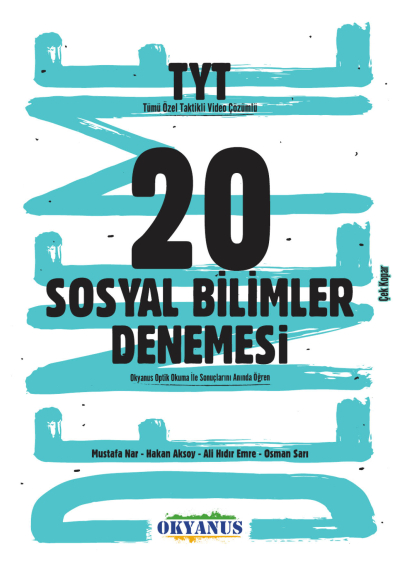 TYT Sosyal Bilimler 20 Denemeleri Okyanus Yayınları Zeta Fotokopi