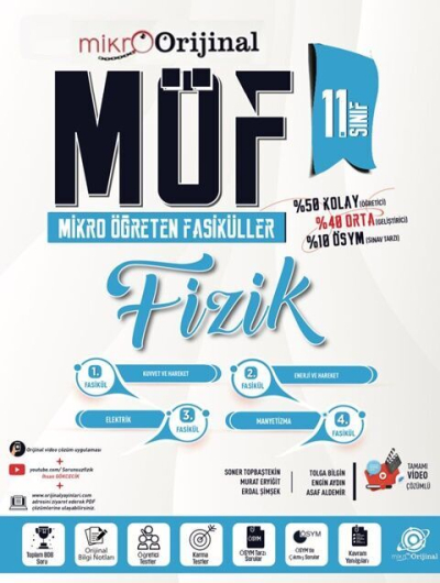 Mikro 11. Sınıf Fizik MÖF Mikro Öğreten Fasiküller Orijinal Yayınları Zeta Fotokopi