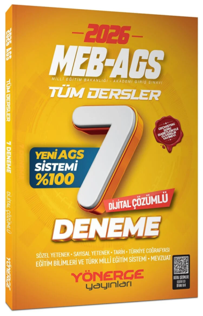 2026 MEB-AGS Tüm Dersler 7 Deneme Çözümlü Yönerge Yayınları