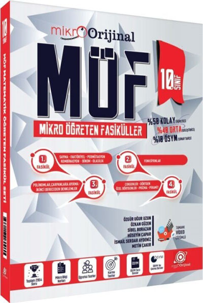 Mikro 10. Sınıf Matematik MÖF Mikro Öğreten Fasiküller Orijinal Yayınları