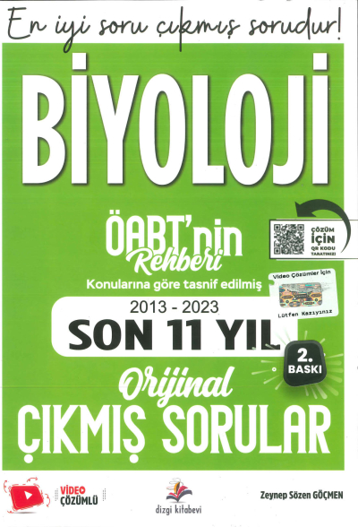 ÖABT BİYOLOJİ KONULARINA GÖRE TASNİF EDİLMİŞ 2013-2023 ORJİNAL ÇIKMIŞ SORULAR Zeta Fotokopi