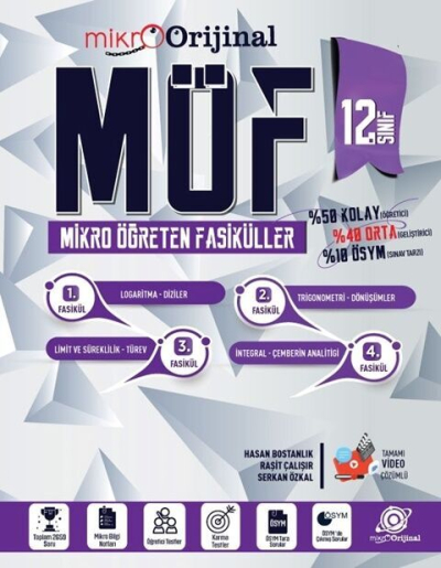 Mikro 12. Sınıf Matematik MÖF Mikro Öğreten Fasiküller Orijinal Yayınları (4 Fasikül) Zeta Fotokopi