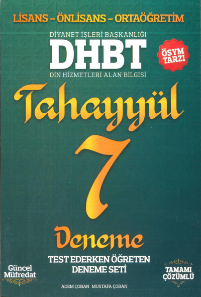 DHBT TAHAYYÜL 7 DENEME ÇÖZÜMLÜ Zeta Fotokopi