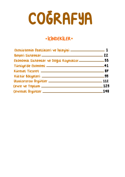 AYT Coğrafya Vip Notlar Vin Kampüs Zeta Fotokopi