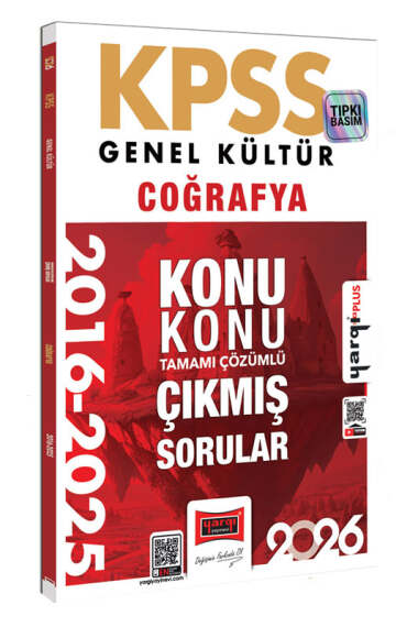 2026 KPSS Genel Kültür Coğrafya 2016-2025 Konu Konu Tamamı Çözümlü Çıkmış Sorular Yargı Yayınları Zeta Fotokopi